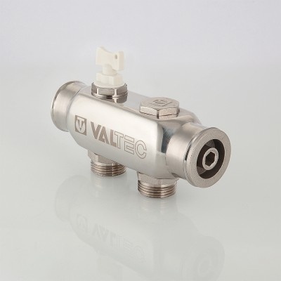 Коллектор из нержавеющей стали VALTEC VTc.505.SS с межосевым расстоянием выходов 50 мм 1", 2 x 3/4" фото 5